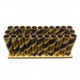 Vintage 24 Shot 1.25" ID Navy, Gold And Yellow Rack