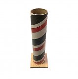 Vintage Single Shot 2.5" ID Red, White and Black Tube w/Base