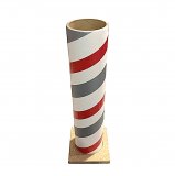 Vintage Single Shot 2.5" ID Red, White And Gray Tube w/Base