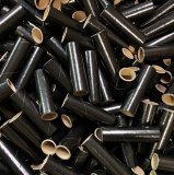 25 pc 1" id -4" Long Black Kraft Tube