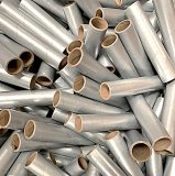 25 pc 1" id -6" Long Silver Kraft Tube