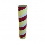 3" id -  15" long  - .150" wall  Kraft Tube White, Yellow and Maroon