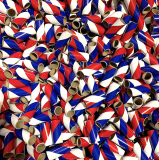 50pc 3/4" id - 2 1/8" Long Red White Blue Striped Tube