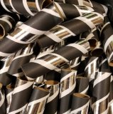 10pc 1.50" ID x 7" Black, White and Silver Foil Kraft Tube