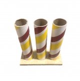 3 Musketeer Tube White, Yellow and Maroon