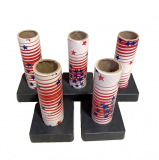 3/4" ID Stars and Stripes Tube w/Base - set of 5