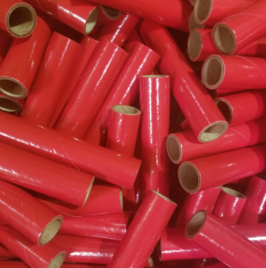 25 pc 3/4" id -6" Long Red Kraft Tube