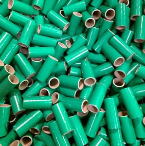 500 pc 3/4" id - 2 1/8" Long Green Kraft Tube