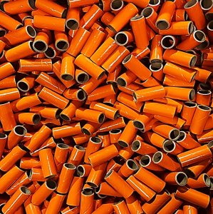 500 pc 3/4" id - 2 1/8" Long Orange Kraft Tube