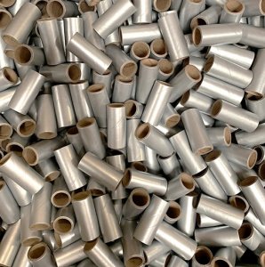 50 pc 3/4" id - 2 1/8" Long Silver Kraft Tube