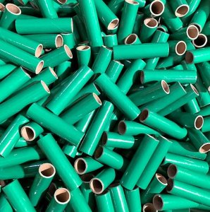 250 pc 3/4" id - 3 1/2" Long Green Kraft Tube