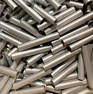 25 pc 3/4" id -6" Long Silver Kraft Tube