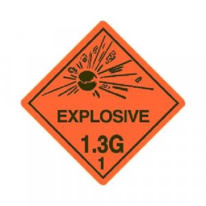 1.3G Explosive DOT Label ( Roll of 10 )