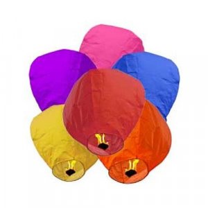 36pc Mixed Color Sky Lanterns