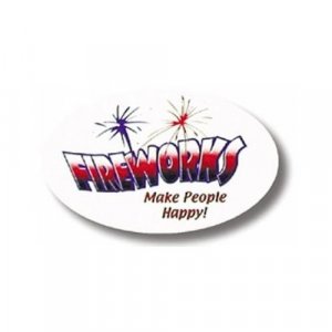 Fireworks Make People Happy Sticker