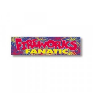 Fireworks Fanatic Bumper Sticker (vinyl)