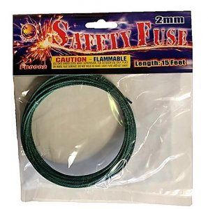 15' 2mm Safety Fuse - 28 to 32s per foot