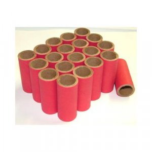 50pc 9/16" id - 1 1/2" long - 1/16" wall Red Kraft Tube