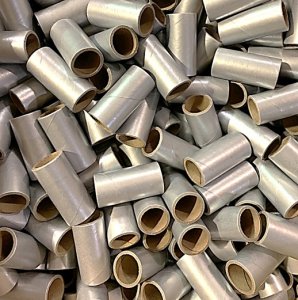 50 pc 1" id -2 1/2" Long Silver Kraft Tube