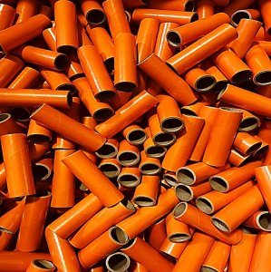 25 pc 1" id -4" Long Orange Kraft Tube