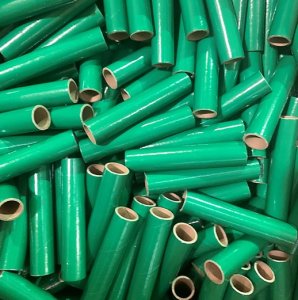 25 pc 1" id -6" Long Green Kraft Tube