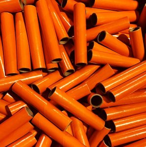 25 pc 3/4" id -6" Long Orange Kraft Tube