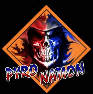 Pyro Nation Logo Sticker - Small