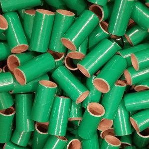 50pc 1" id - 2 1/2" long - 1/8" wall Green Tube