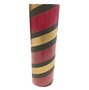 2.5" id -  12" long  - .115" wall Kraft Tube Black, Gold and Maroon