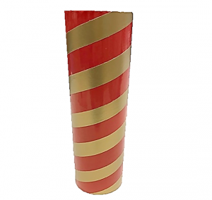 2.5" id -  12" long  - .115" wall Kraft Tube Red and Gold