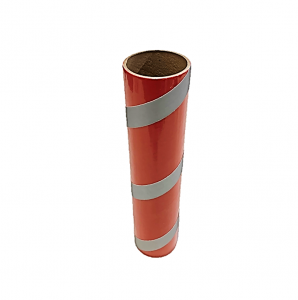 2.5" id -  12" long  - .115" wall Kraft Tube Red and Gray