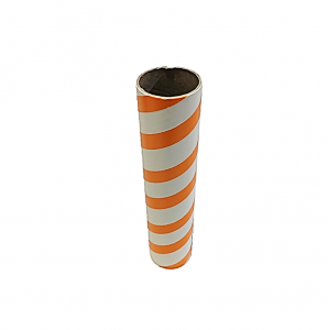 2.5" id -  12" long  - .115" wall Kraft Tube White and Orange