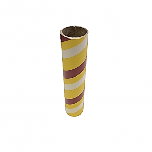 2.5" id -  12" long  - .115" wall Kraft Tube White, Yellow and Maroon