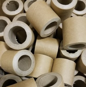 10pc 1 5/8" id - 2.5" long - 7/16" wall Heavy Kraft Paper Tube