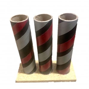 3 Musketeer Tube Black, Gray and Maroon