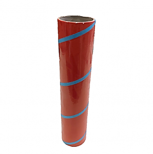 3" id -  15" long  - .150" wall  Kraft Tube Red and Blue