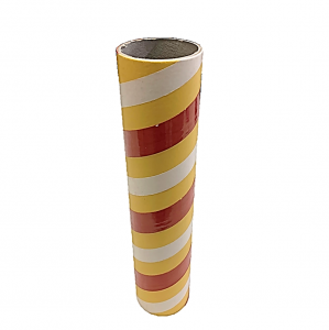 3" id -  15" long  - .150" wall  Kraft Tube White, Red and Yellow