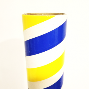 3" id -  15" long  - .150" wall  Kraft Tube Blue, White and Yellow