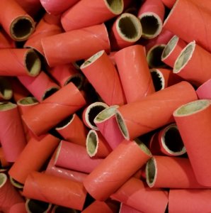 1,500pc 9/16" id - 1 1/2" long - 0.05" wall Red Kraft Tube