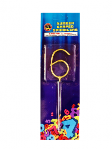 Number Shape Sparkler 6