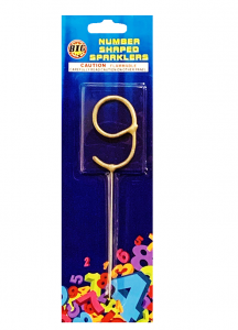 Number Shape Sparkler 9