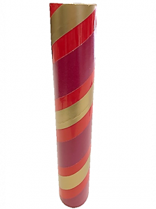 2.5" id -  12" long  - .115" wall Kraft Tube Maroon, Red and Gold