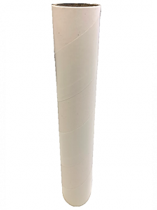 2.5" id -  12" long  - .115" wall Kraft Tube White