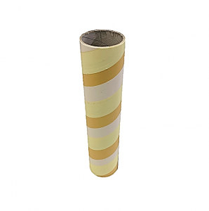 3" id -  15" long  - .150" wall  Kraft Tube White, Yellow and Mustard