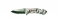 Spring Assisted Clip Point Green Digital Camouflage Knife