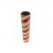 2.5" id -  12" long  - .115" wall Kraft Tube Orange, White and Red Foil