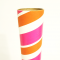 3" id -  15" long  - .150" wall  Kraft Tube Pink, White and Orange