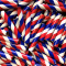 100pc 3/4" id - 6" long - 3/32" wall Red White Blue Striped Tube