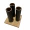 Triple Shot 3/4" ID Black Tube w/Base - set of 5